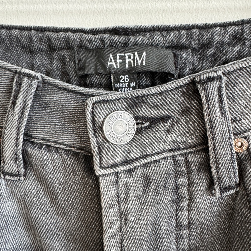 AFRM • Oden Jean in Shadow Grey Wash - Picture 3 of 13